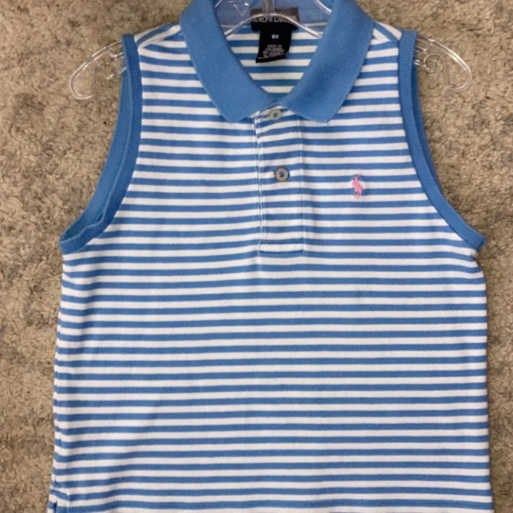 Polo Ralph Lauren Collared shirt•Girls size 6X•Gently loved•🚭Smoke Free Home